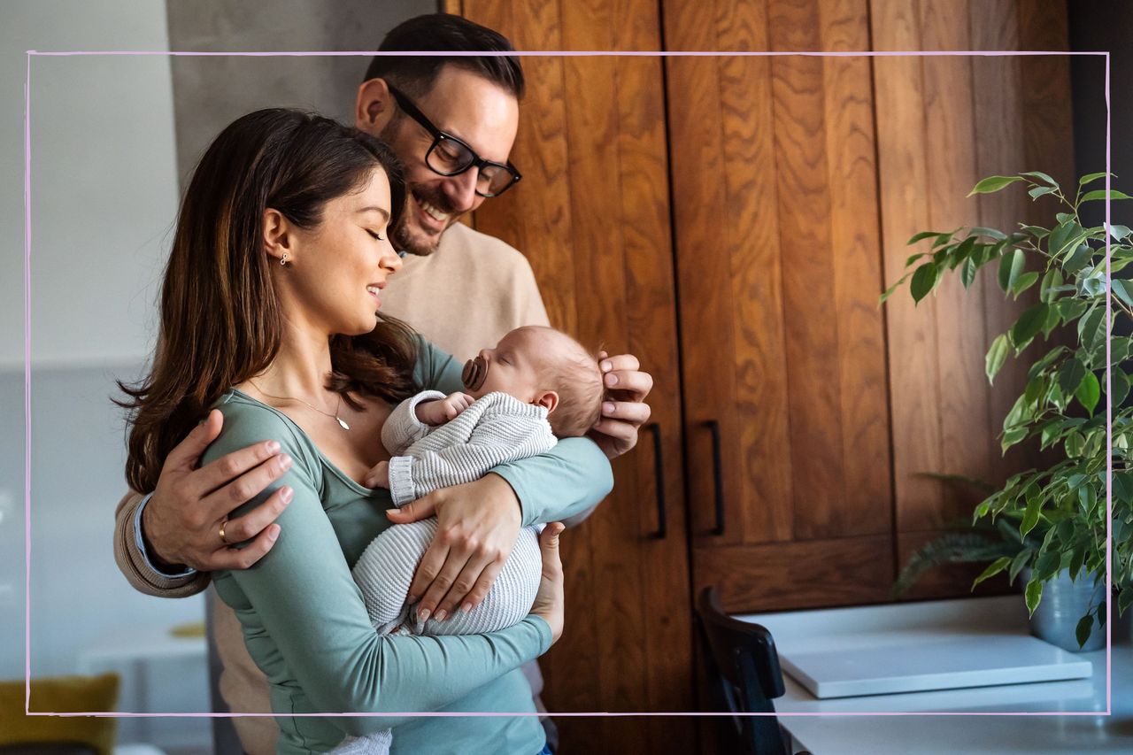 Couple with their newborn baby