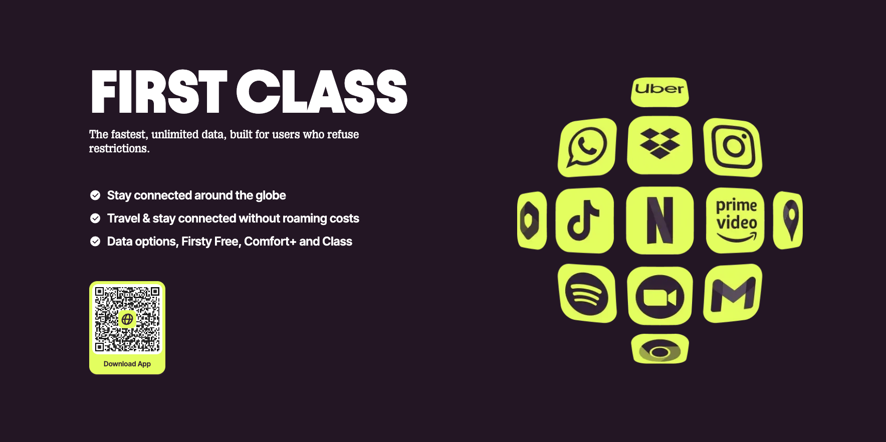 Firsty first class plan banner
