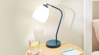 John Lewis & Partners Bobby Desk Lamp on a bedside table