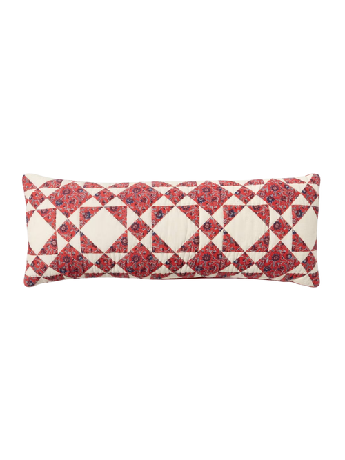 Patchwork Oversized Oblong Decorative Pillow 
