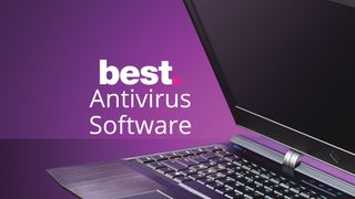 Paras virustorjuntaohjelma -teksti violetilla taustalla