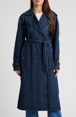 Classic Denim Trench Coat