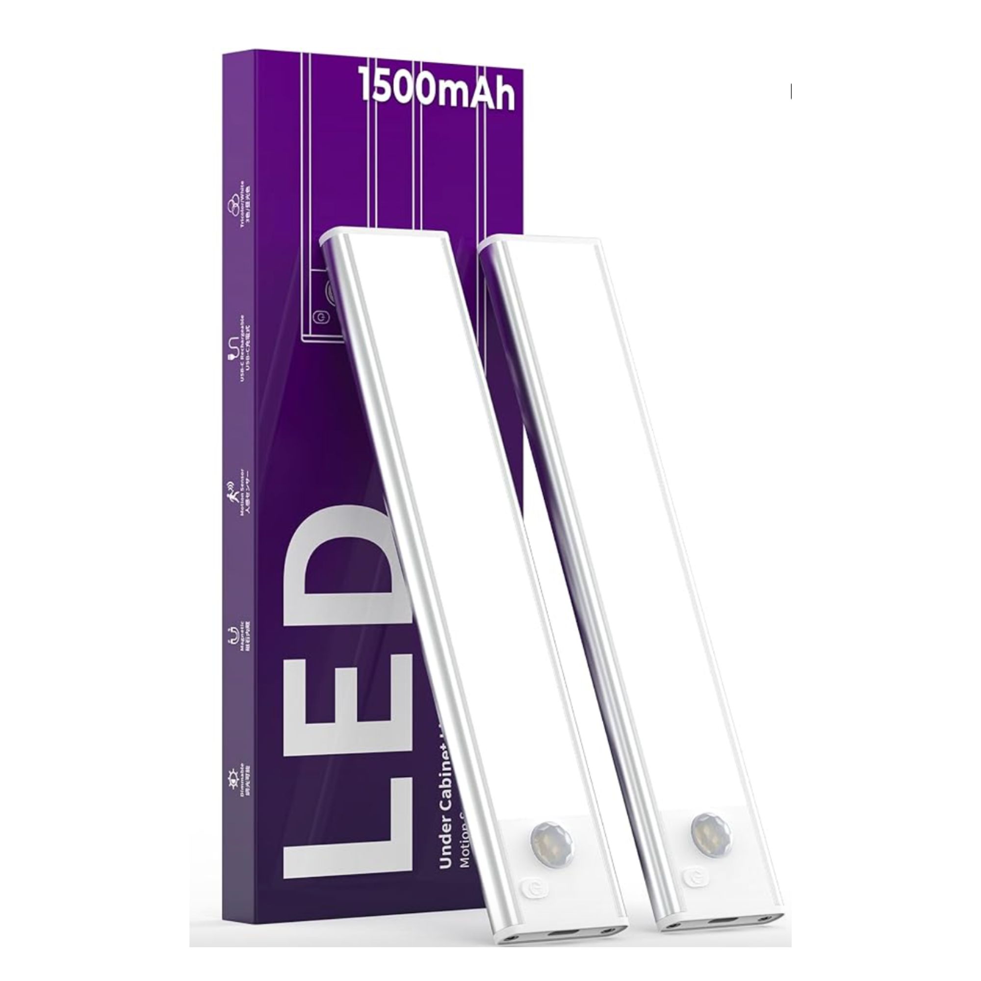 Under Cabinet Lights Motion Sensor Light Indoor 1500mAh Rechargeable LED Closet Lights