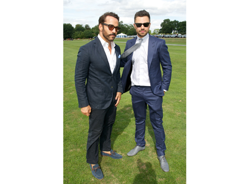 Doube trouble: Jeremy Piven and Dominic Cooper came to support the cause