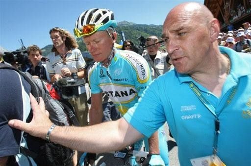 Vinokourov has a body guard at the Tour de France to prevent any Monica Seles-type risks to his Tour de France hopes.