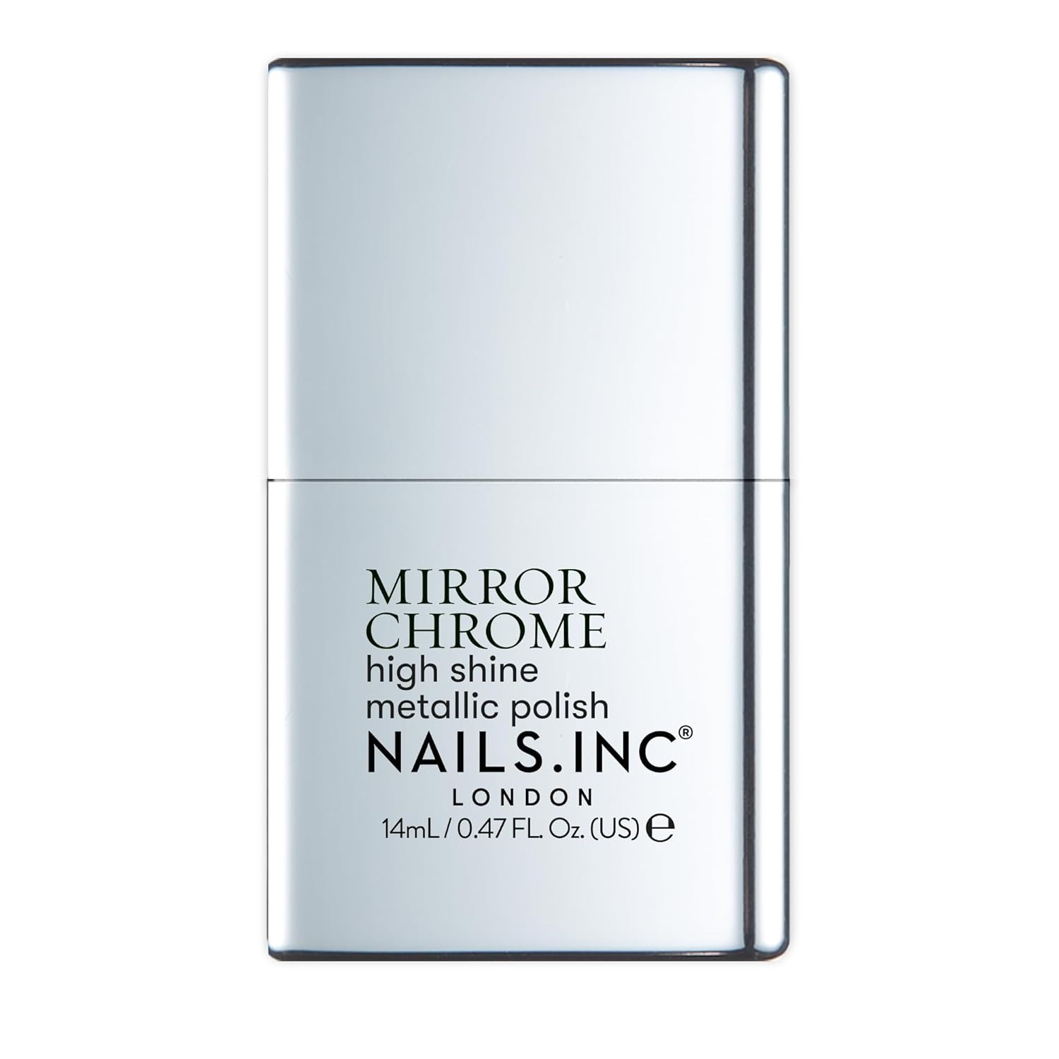 Nails Inc, Nails Inc Silver Served, Silver, Metallic Mirror Chrome, No Chip, Long Lasting, Quick Dry, Air Dry, Professional Manicures 
Pedicures, Fingernails 
Toenails, Vegan Nail Polish, 0.47 Fl Oz