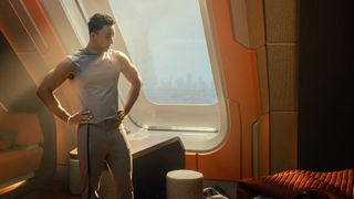 Sandro Rosta as Caleb Mir in Star Trek: Starfleet Academy.