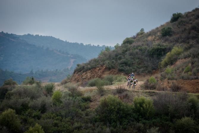 Riders during stage 2