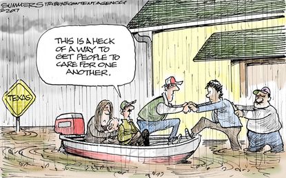 Political cartoons U.S. Hurricane Harvey