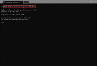 DISM CheckHealth