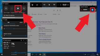 how to record your screen on windows 10 - press stop record
