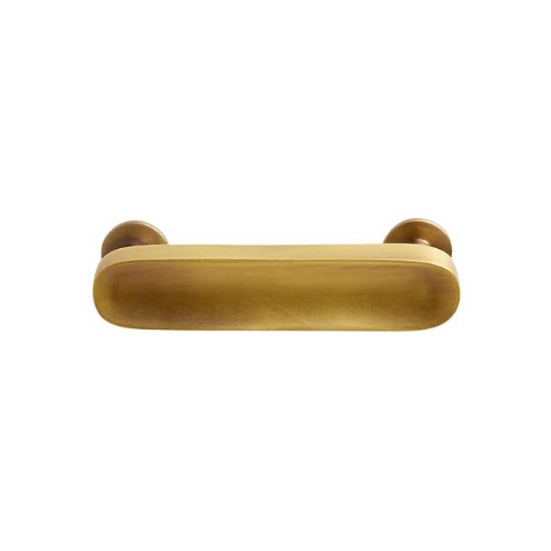 Crate &amp;amp; Barrel, Oval 3" Antique Brass Bar Pull