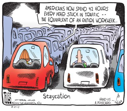 Editorial cartoon U.S. Traffic