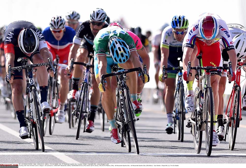 Guardini threw his bike at the line but could not beat Kristoff