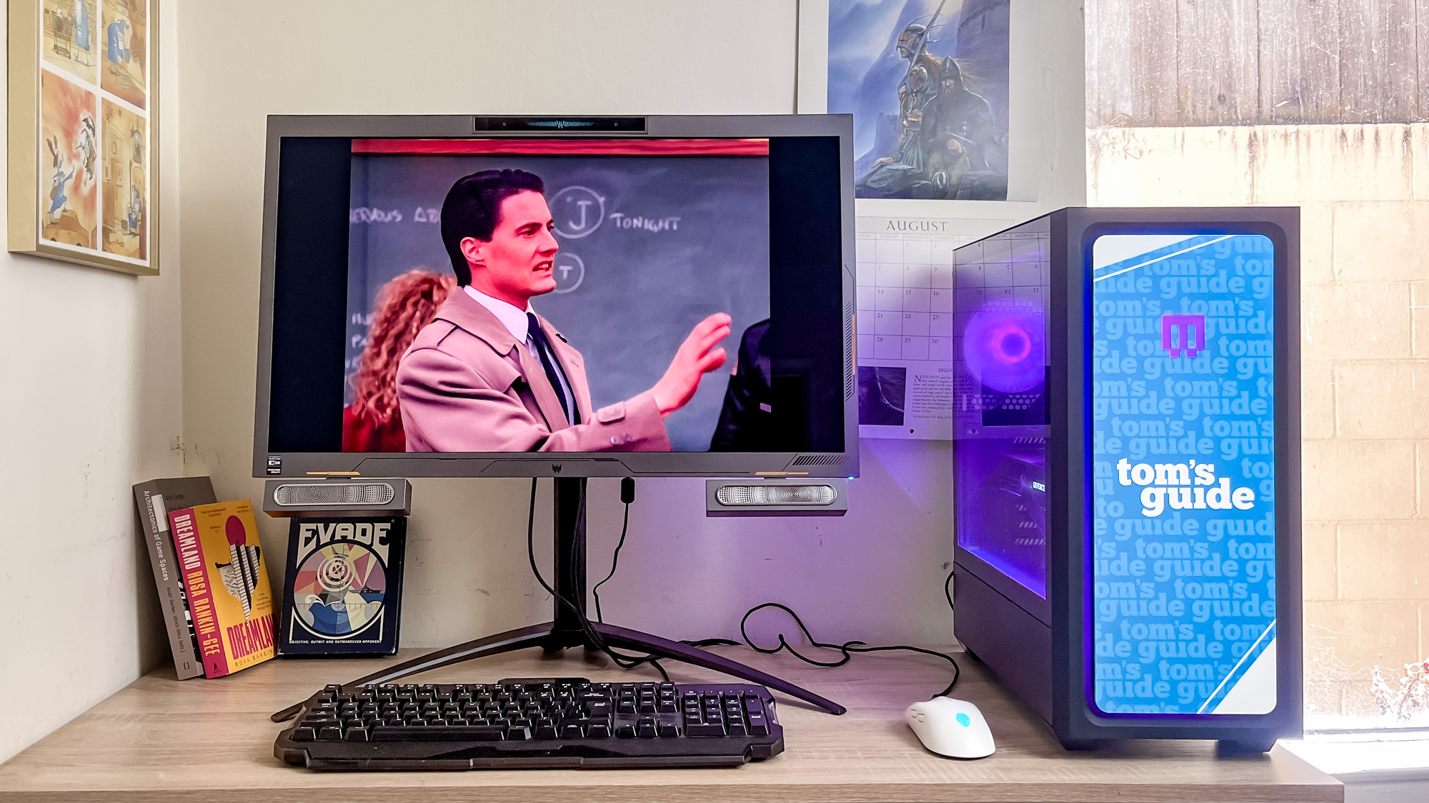Maingear MG-1 gaming PC review unit in action