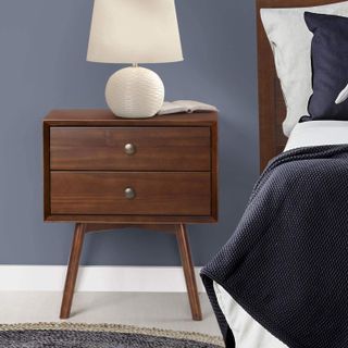 Walker Editson walnut side table or bedroom nightstand