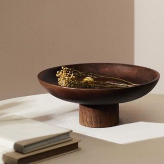 H&M Wooden pedestal bowl