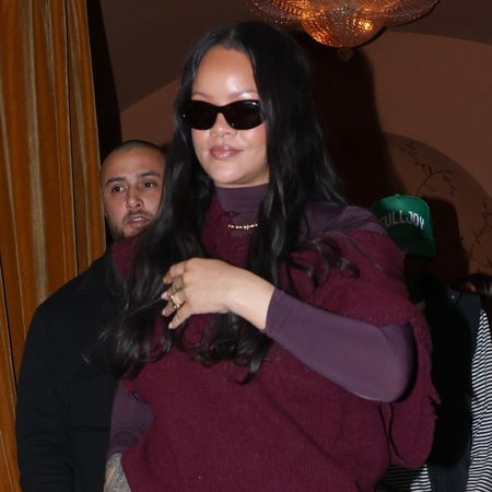 Rihanna&nbsp;and A$AP Rocky are spotted leaving Siena restaurant in Paris, France, with Rihanna carrying a sold-out Dior saddle bag featuring a bright yellow Dracula design