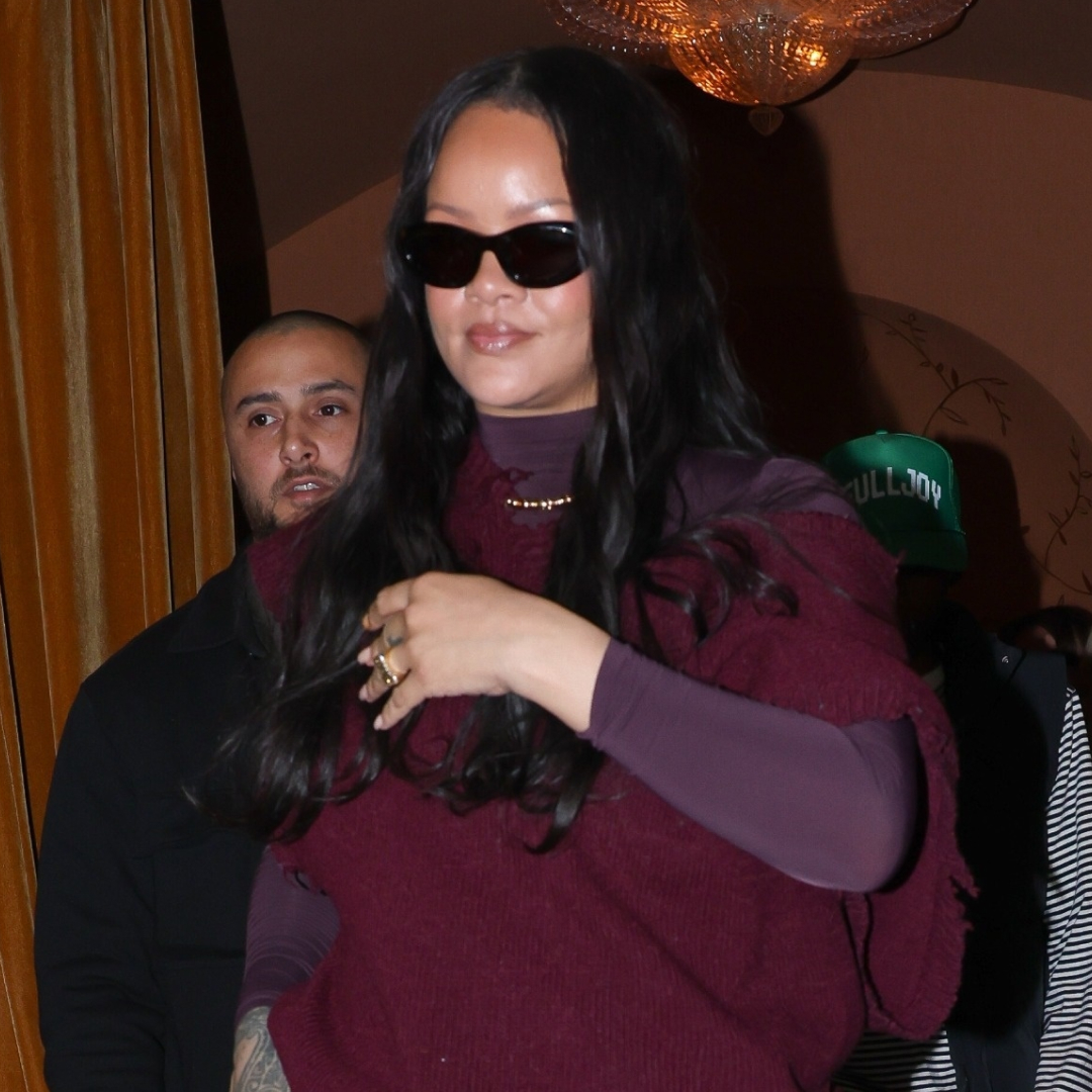 Rihanna&nbsp;and A$AP Rocky are spotted leaving Siena restaurant in Paris, France, with Rihanna carrying a sold-out Dior saddle bag featuring a bright yellow Dracula design