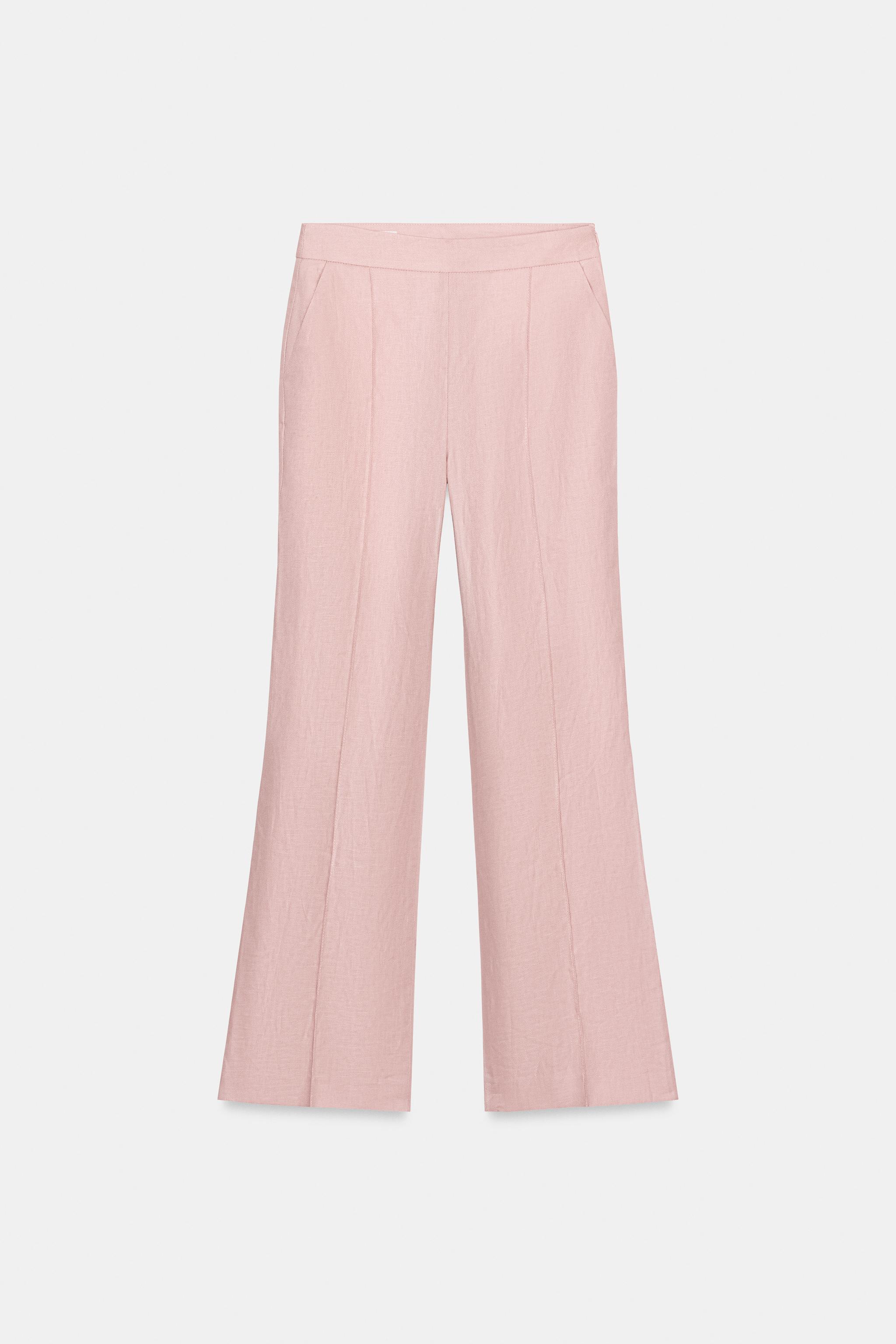 100% Linen Straight Trousers