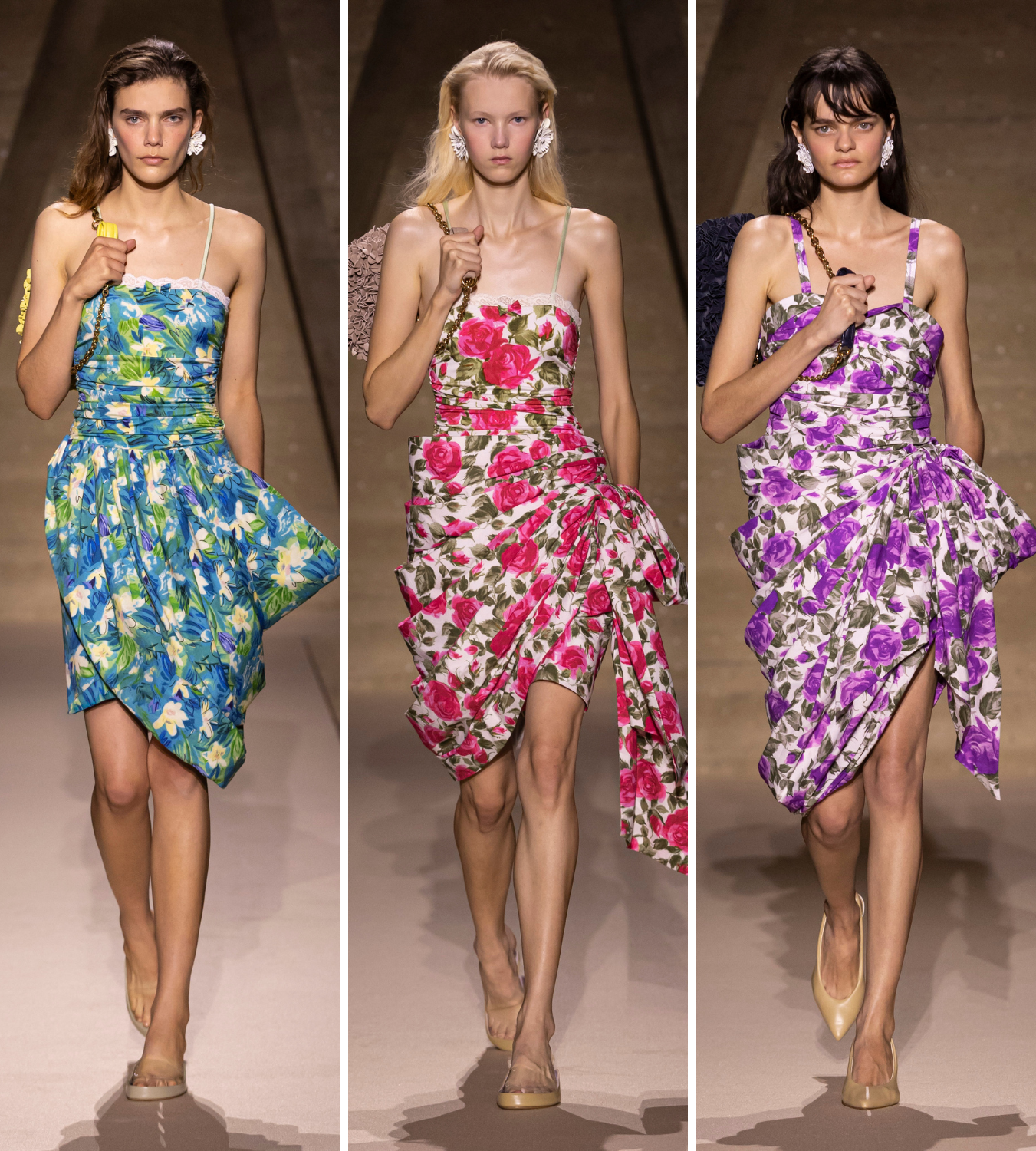 Chlo&amp;eacute; Spring/Summer 26 floral looks x 3