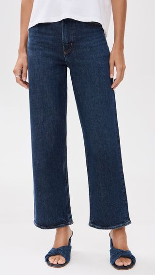 Agolde, Ren: High rise wide leg jeans in Echo