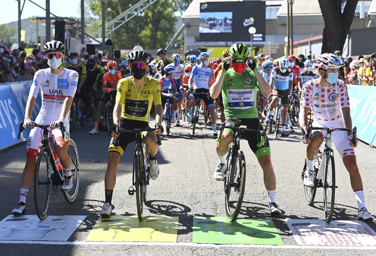 Tour de France 2020 107th Edition 6th stage Le Teil Mont Aigoual 191 km 03092020 Tadej Pogacar SLO UAE Team Emirates Adam Yates GBR Mitchelton Scott Sam Bennett IRL Deceuninck Quick Step Benoit Cosnefroy FRA AG2R La Mondiale photo Vincent KalutPNBettiniPhoto2020