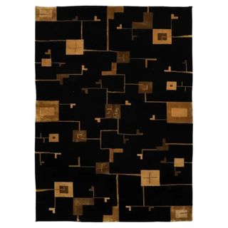 A black and beige rug from 1stDibs