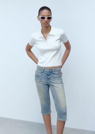 Capri Jeans With Pockets