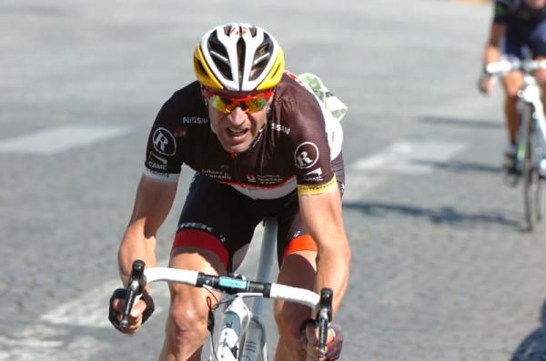 Jens Voigt (RadioShack-Nissan) goes on the attack