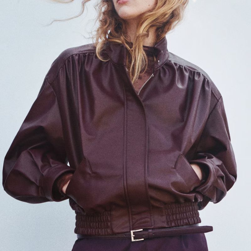 Image of red bomber jacket