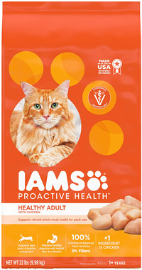 Iams Proactive Health Adult Dry Cat Food Chicken &amp; Salmon Recipes RRP: $30.98 | Now: $23.98 | Save: $7.00 (23%)