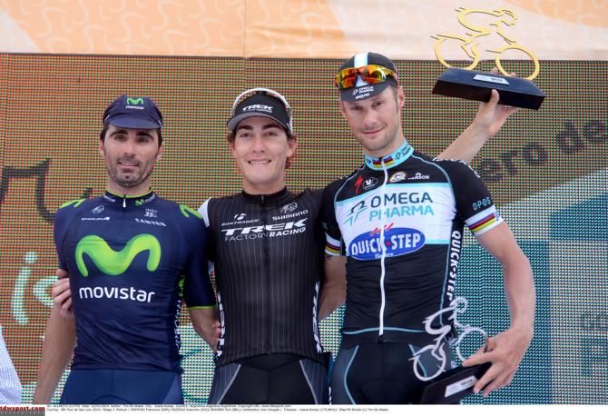 The podium for stage 3