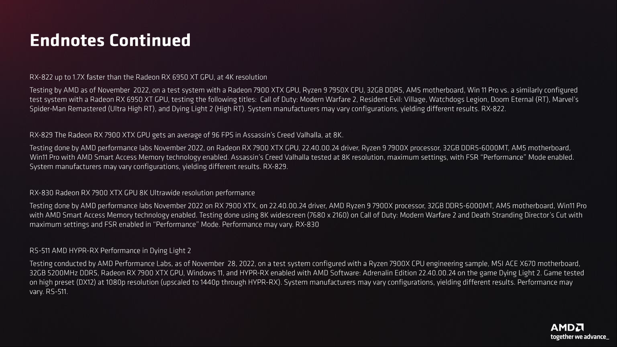 AMD RDNA 3 and Radeon RX 7900 XT / XTX Slide Deck