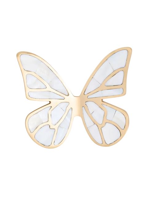 Delia Mother-Of-Pearl Butterfly Wall Charm