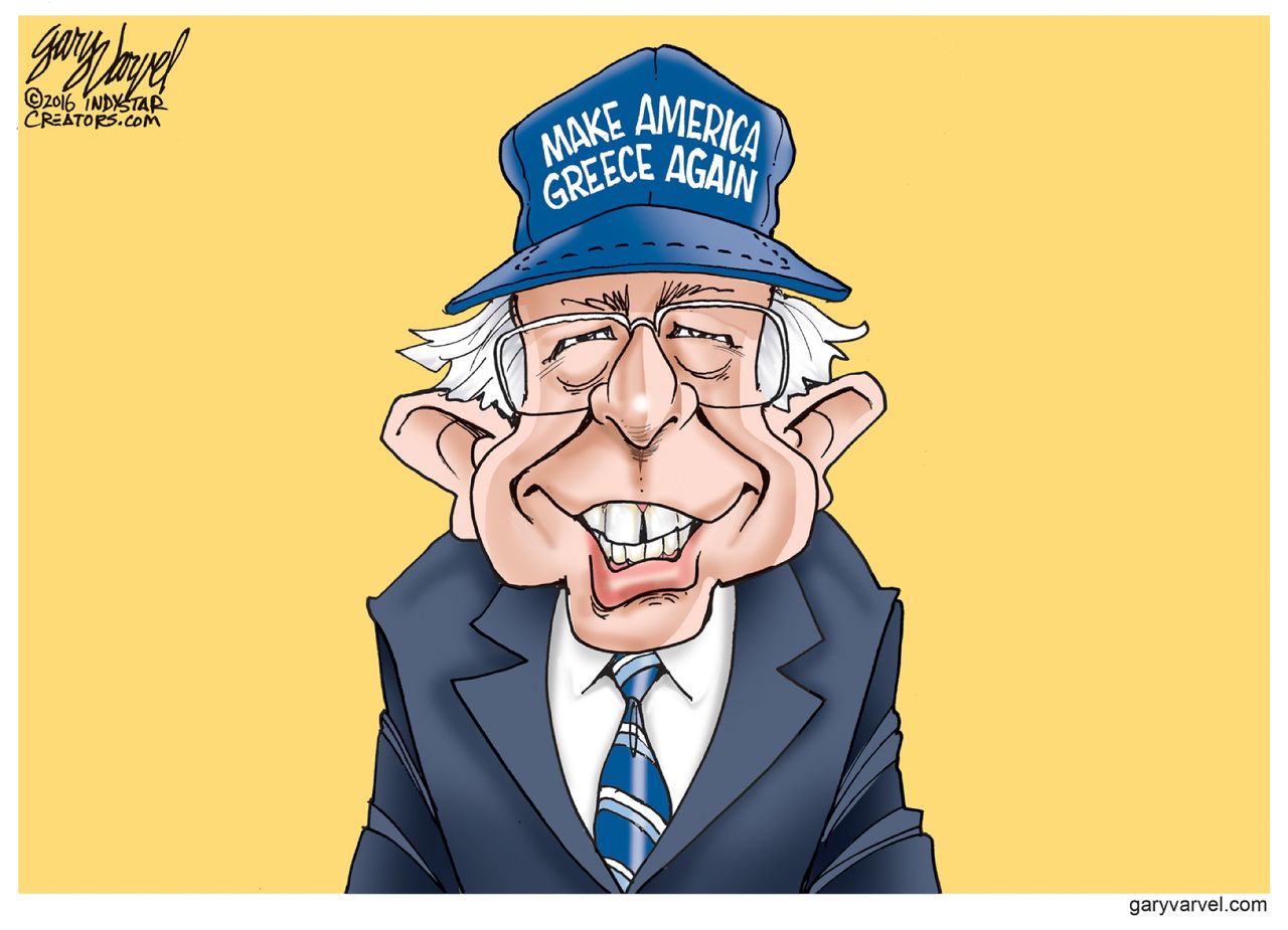 Political Cartoon U.S. Bernie 2016