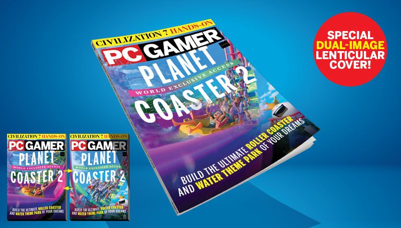 PC Gamer magazine's new issue, featuring a special collectible ...