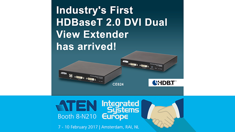 ATEN Launches HDBaseT 2.0 DVI Dual View Extender