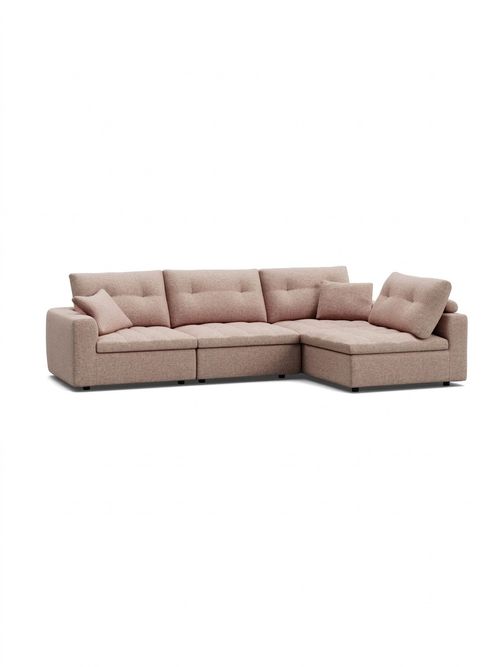 Max Byron Blush Modular Sofa with Chaise