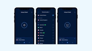 Hotspot Shields iOS-app liknar mycket Android-appen