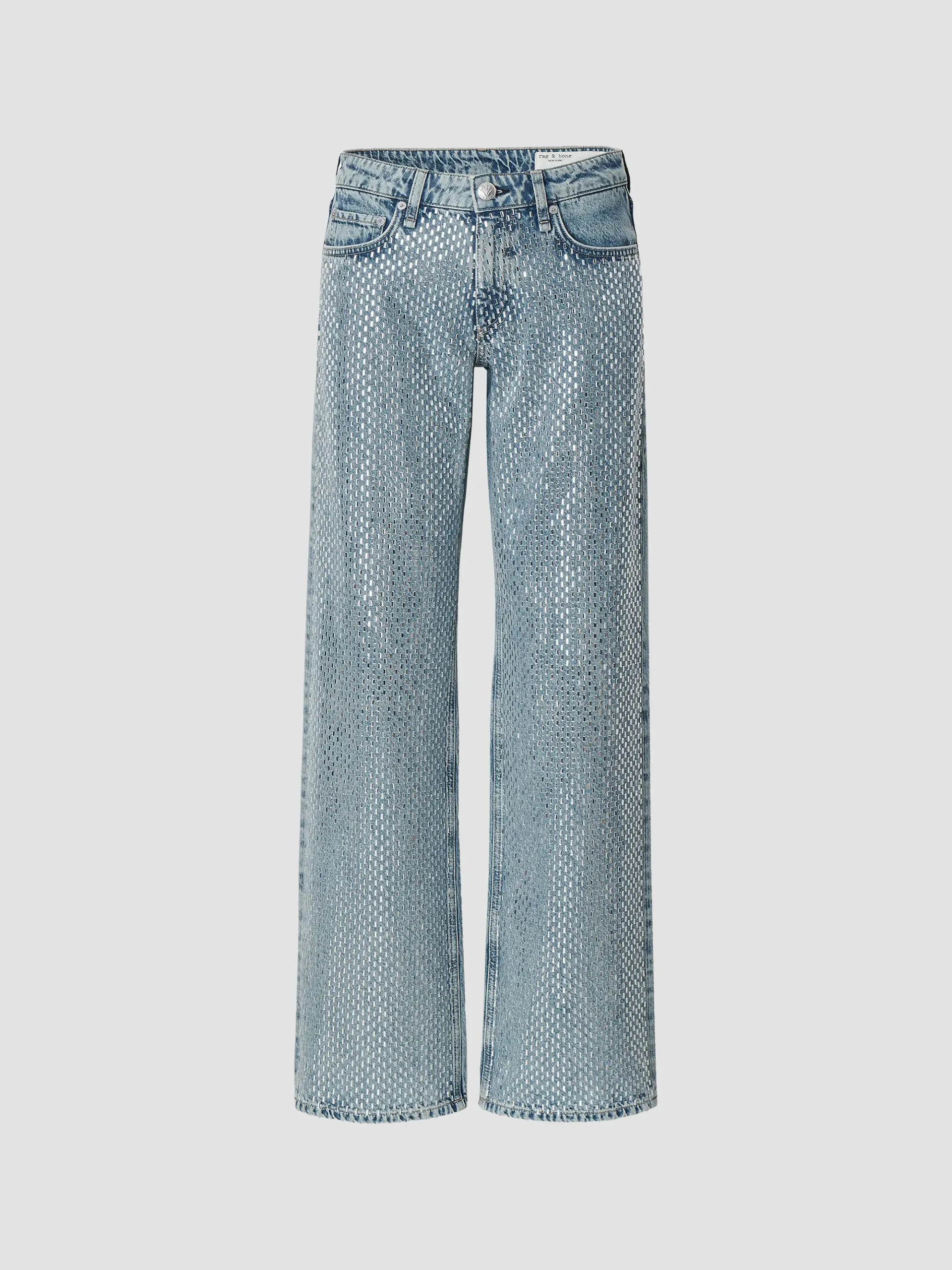 Cam Embellished Mid-Rise Straight-Leg Jeans