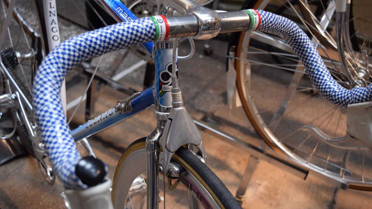 The Colnago Master was fitted with iconic Campagnolo brakes