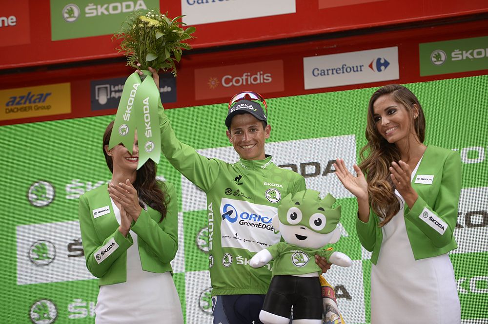 Esteban Chaves (Orica-GreenEdge) leads the points classification