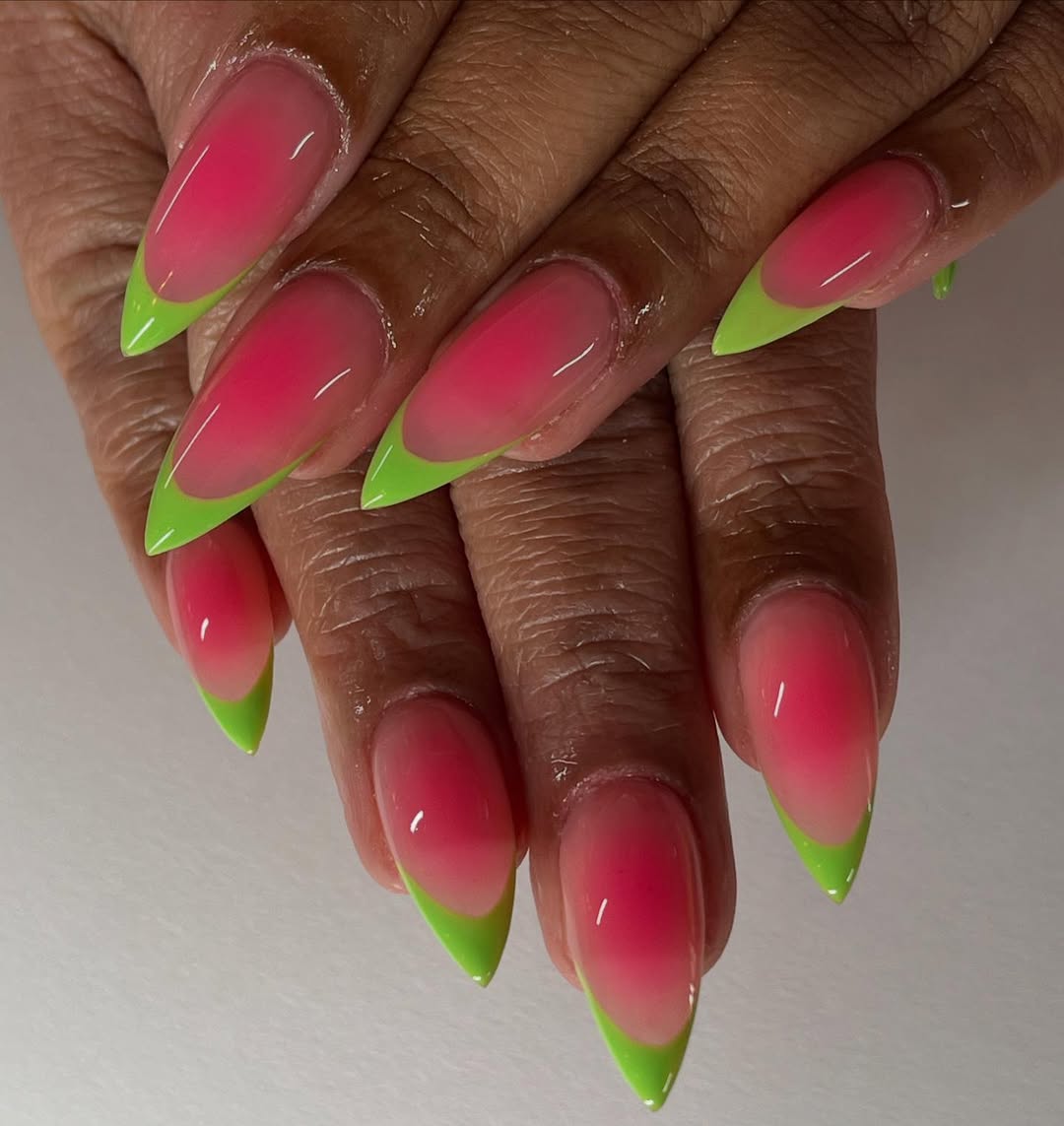 watermelon jelly nails