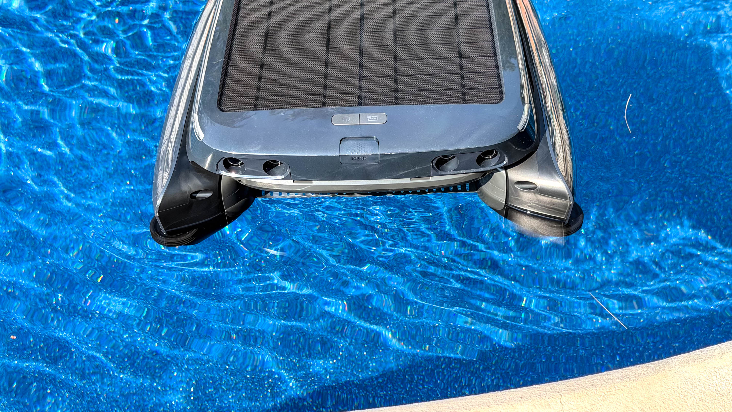 BeatBot iSkim skimmer shown in the pool