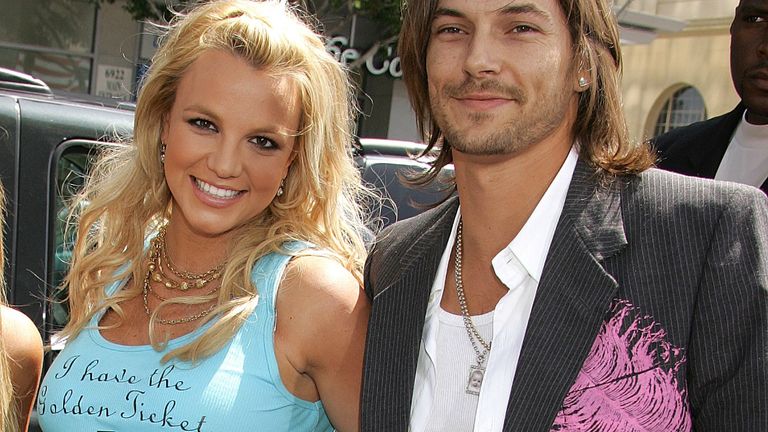 Britney Spears and Kevin Federline at the Chinese Theatre in Hollywood, California