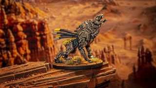 A painted sawtooth in the Horizon Zero Dawn board game