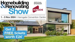 A promotional offer for the Harrogate Homebuilding &amp; Renovating Show for two free tickets for £24