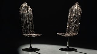Milan Design Week Edra Milano crystal-like chairs
