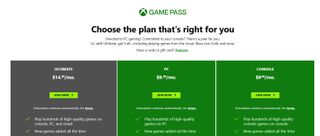 Xbox Game Pass price tiers